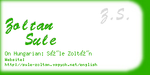 zoltan sule business card